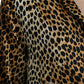 Elegante camicetta in seta con stampa animalier marrone