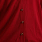 Elegante cardigan rosso in lana con scollo a V