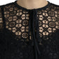 Elegante camicetta in pizzo floreale