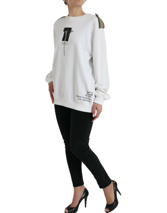 Maglione girocollo chic bianco e nero