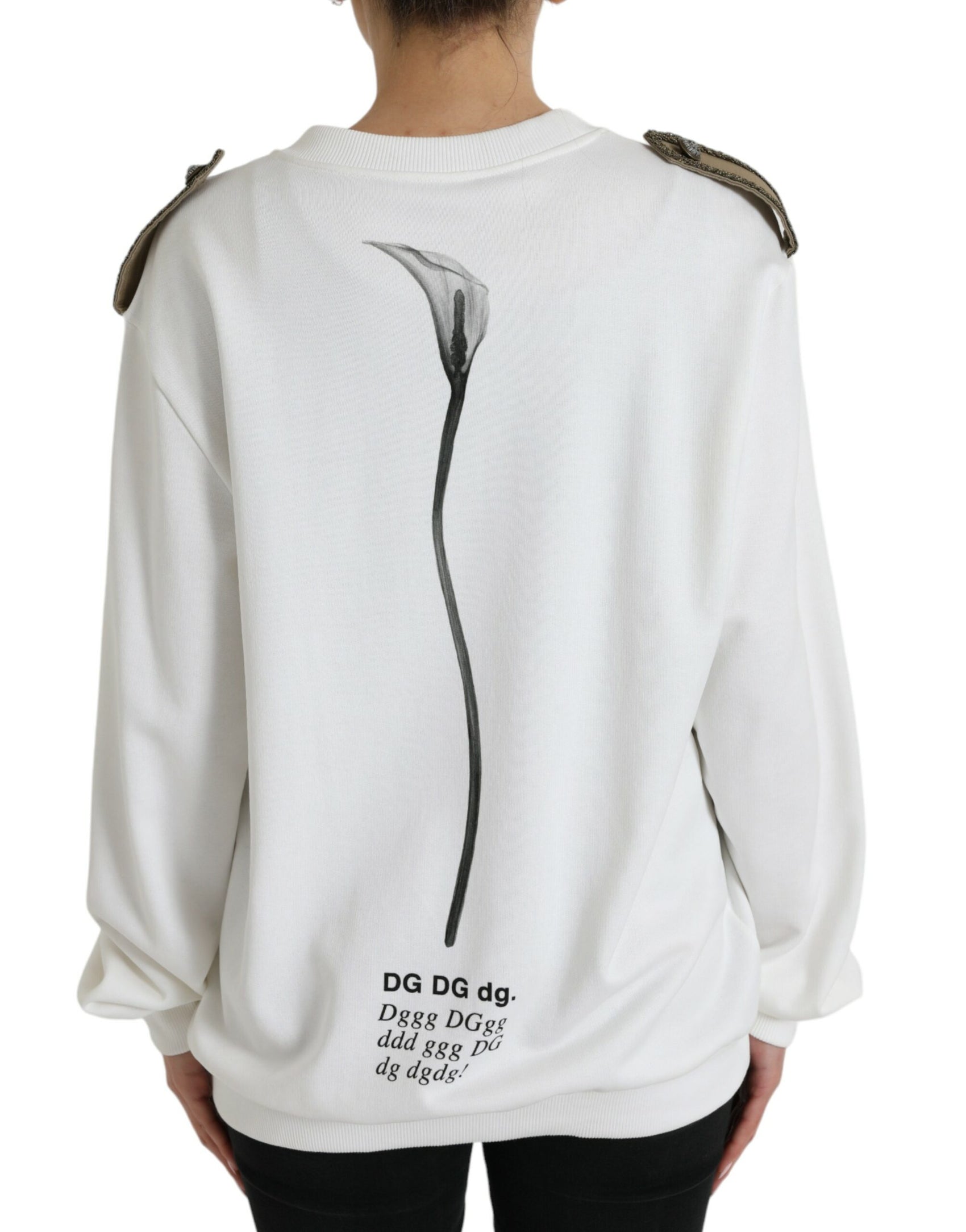 Schicker schwarz-weißer Rundhalspullover