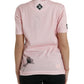 Maglietta in cotone con stampa floreale rosa chic