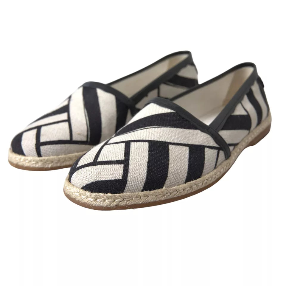 Espadrillas eleganti in pelle a righe