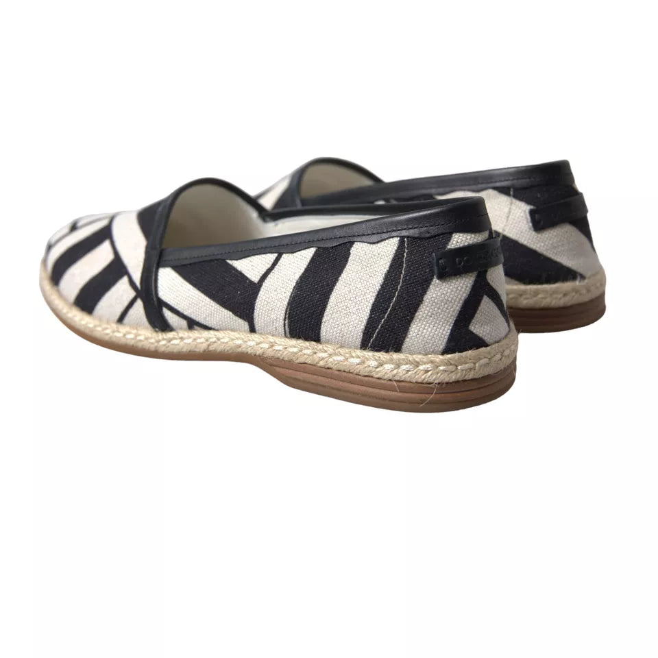 Espadrillas eleganti in pelle a righe