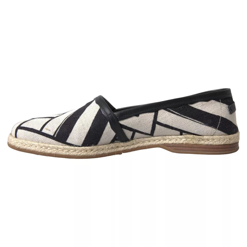 Espadrillas eleganti in pelle a righe