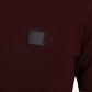 Elegante polo in misto cotone color castagna