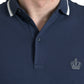 Elegante polo con corona ricamata