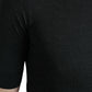 Elegantes Seiden-T-Shirt mit Rundhalsausschnitt in Dunkelgrau