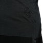 Elegantes Seiden-T-Shirt mit Rundhalsausschnitt in Dunkelgrau