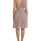 Dolce & Gabbana Light Lilac Pleated Lame Tulle One Shoulder Dress