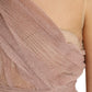 Dolce & Gabbana Light Lilac Pleated Lame Tulle One Shoulder Dress