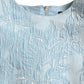 Dolce & Gabbana Light Blue Floral Jacquard Puff Sleeve Mini Dress