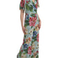 Eleganter Jumpsuit aus Seidenkrepp mit Blumenmuster
