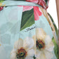 Eleganter Jumpsuit aus Seidenkrepp mit Blumenmuster