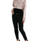 Elegante giacca di jeans rosa corta