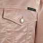 Elegante giacca di jeans rosa corta
