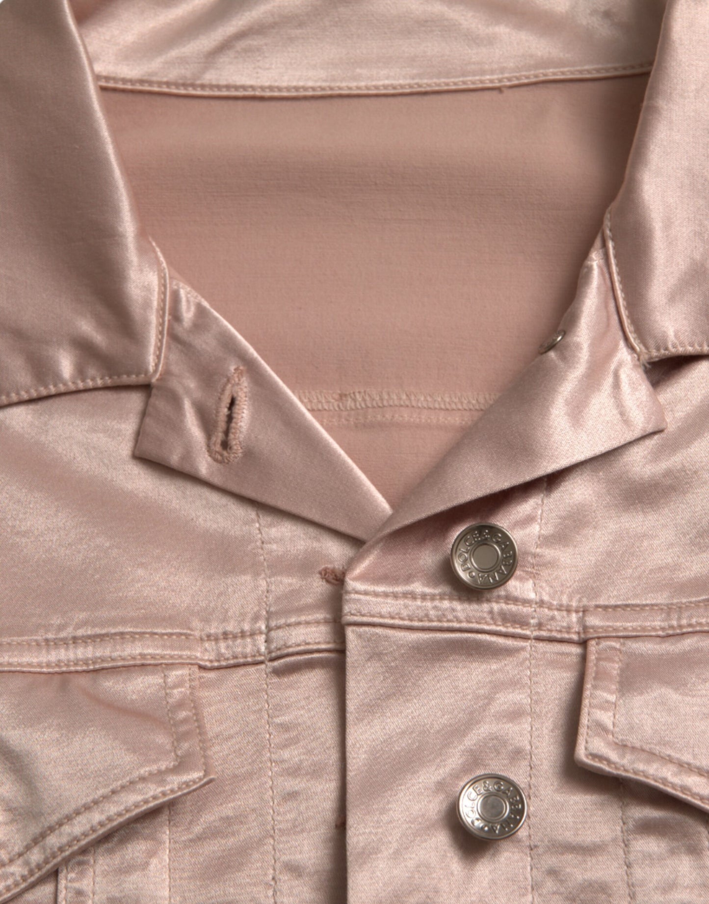 Elegante giacca di jeans rosa corta