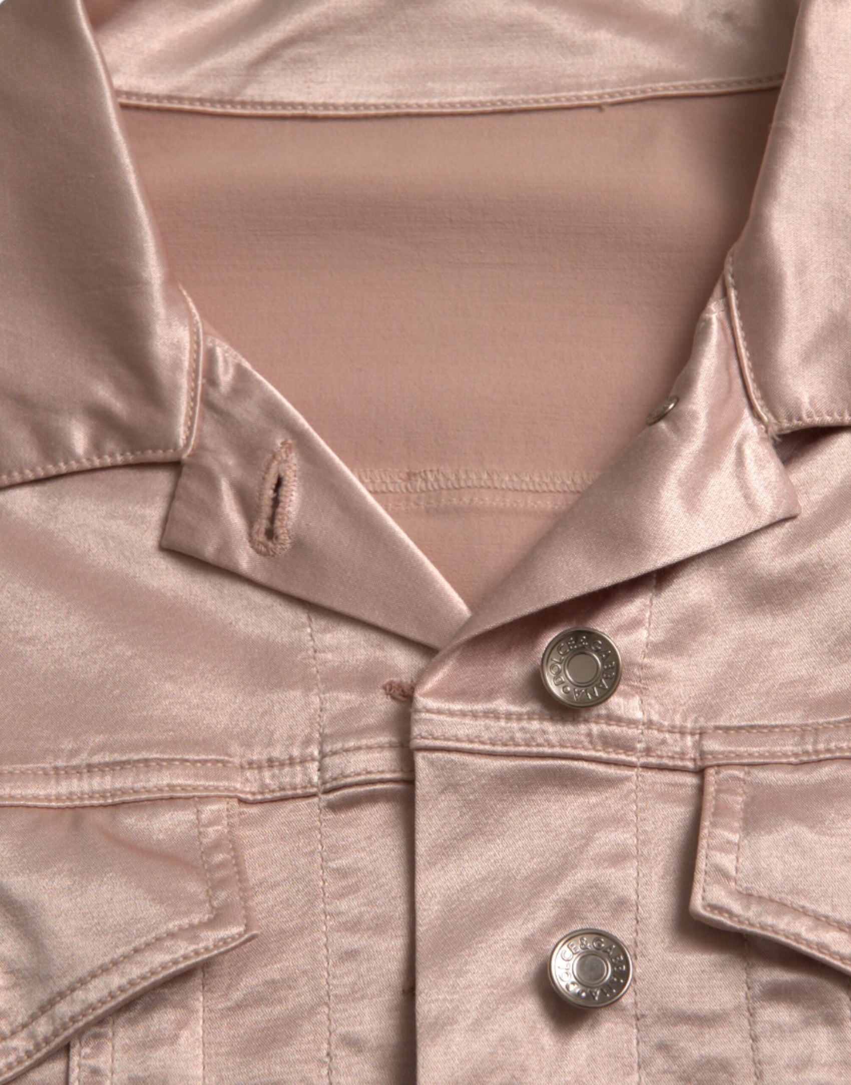 Elegante giacca di jeans rosa corta