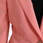 Chic Pink Peak Lapel Blazer