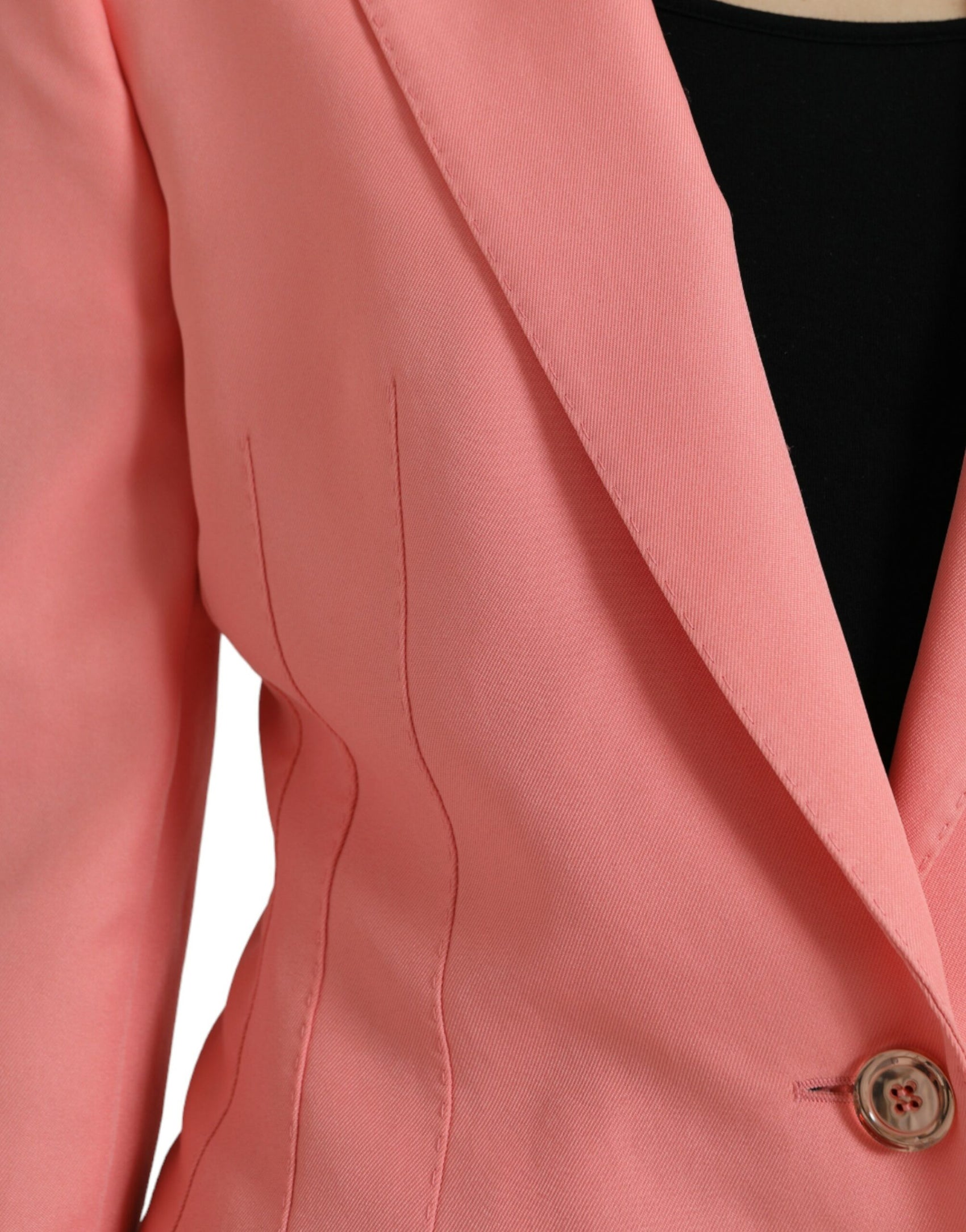 Blazer con revers a lancia rosa chic