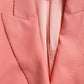 Chic Pink Peak Lapel Blazer