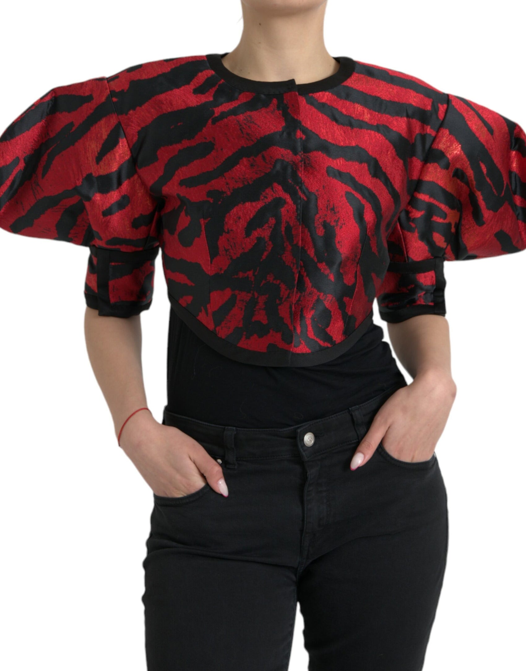 Elegante giacca con stampa animalier