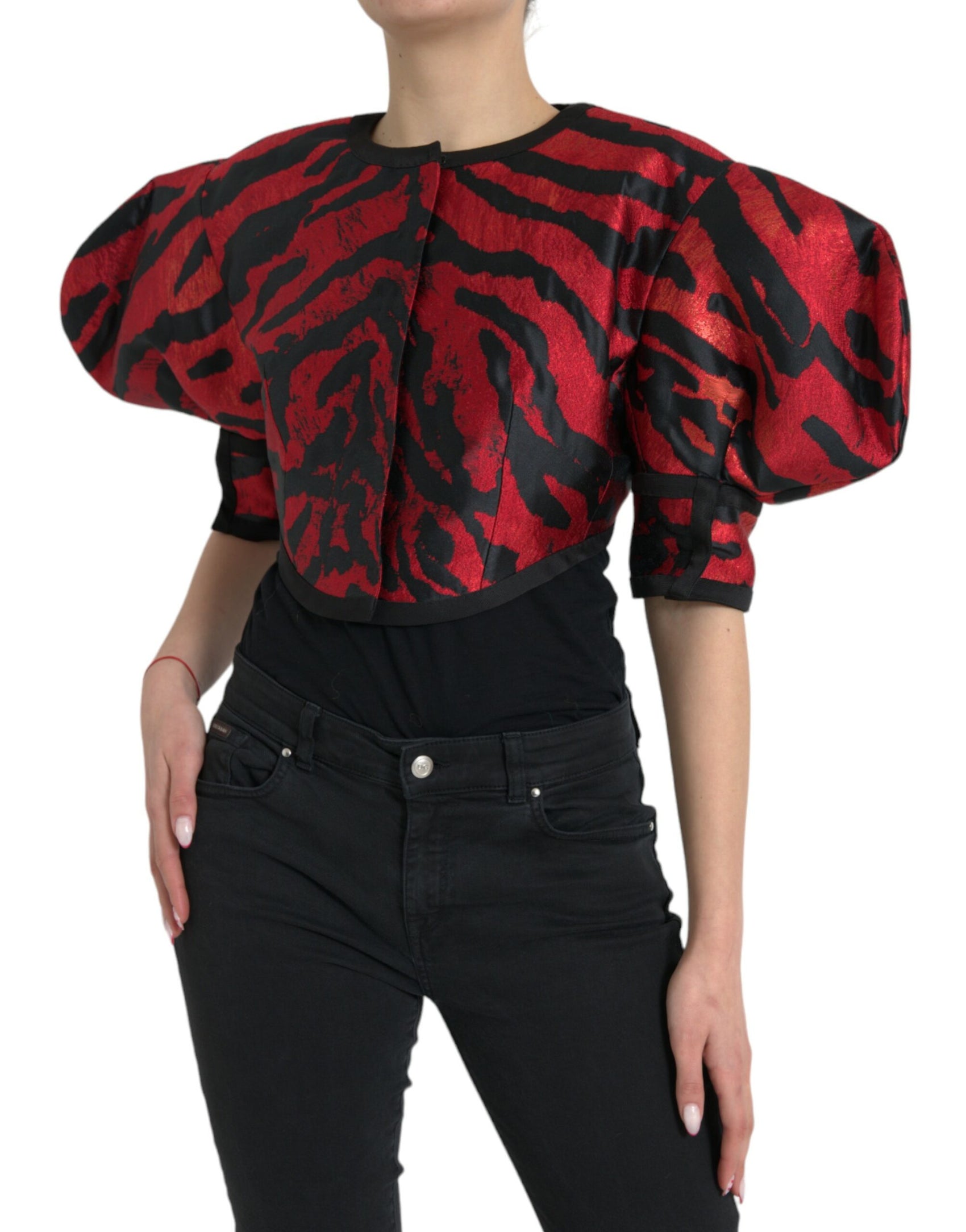 Elegante giacca con stampa animalier