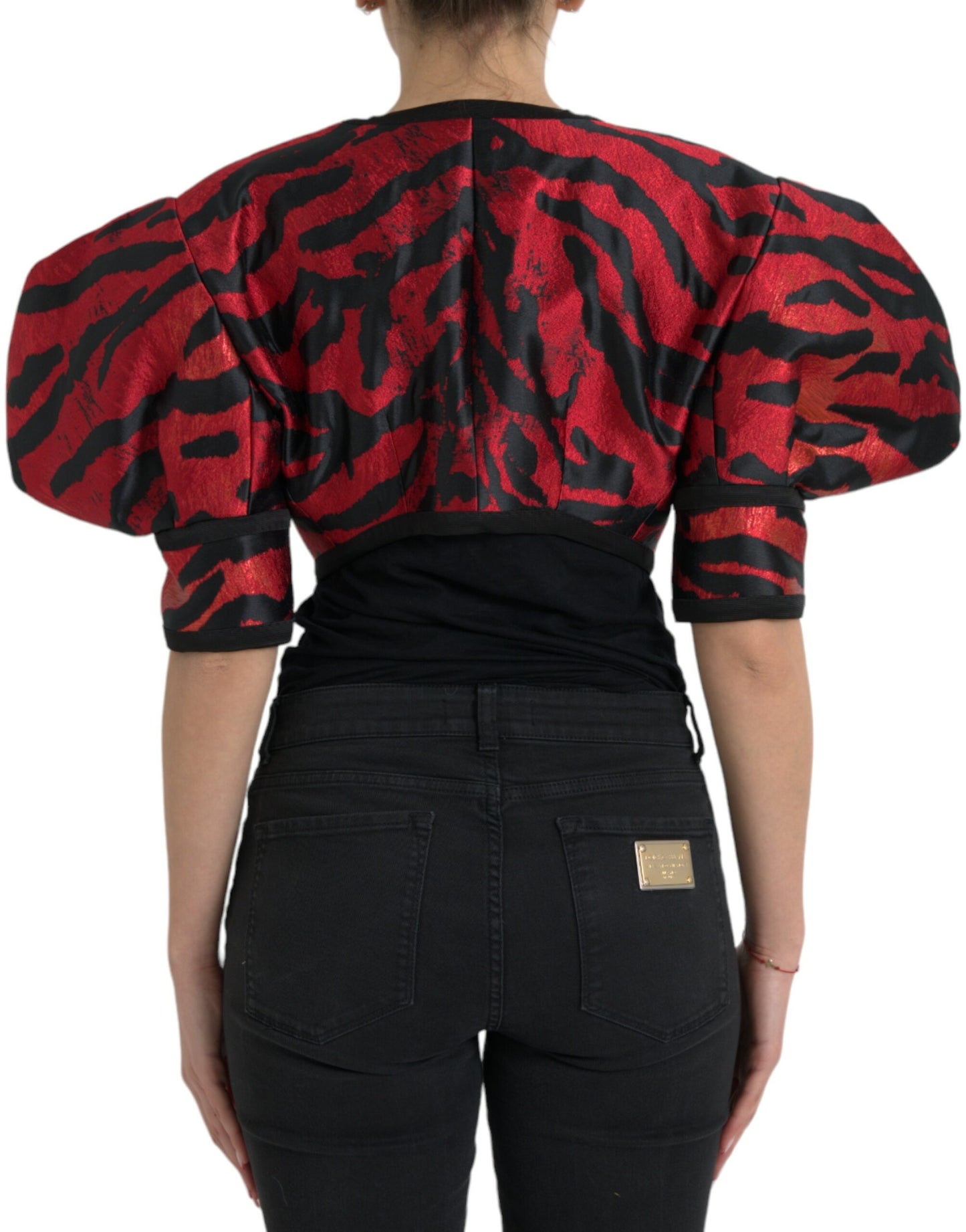 Elegante giacca con stampa animalier