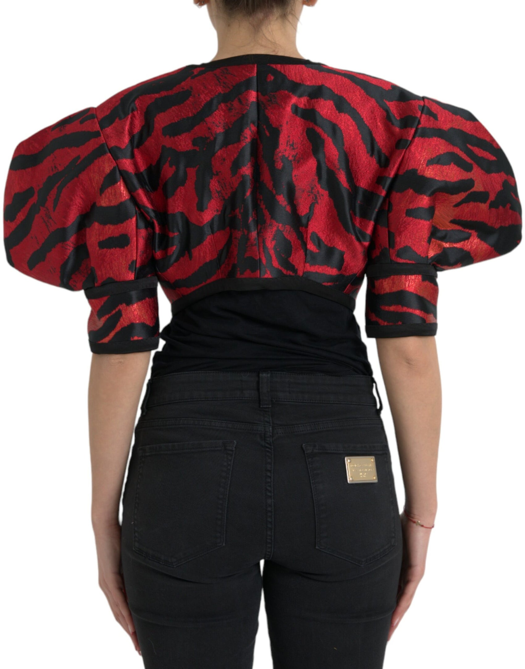 Elegante giacca con stampa animalier