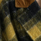 Trench lungo a quadri chic in giallo sole