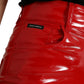 Pantaloni skinny a vita alta rossi chic