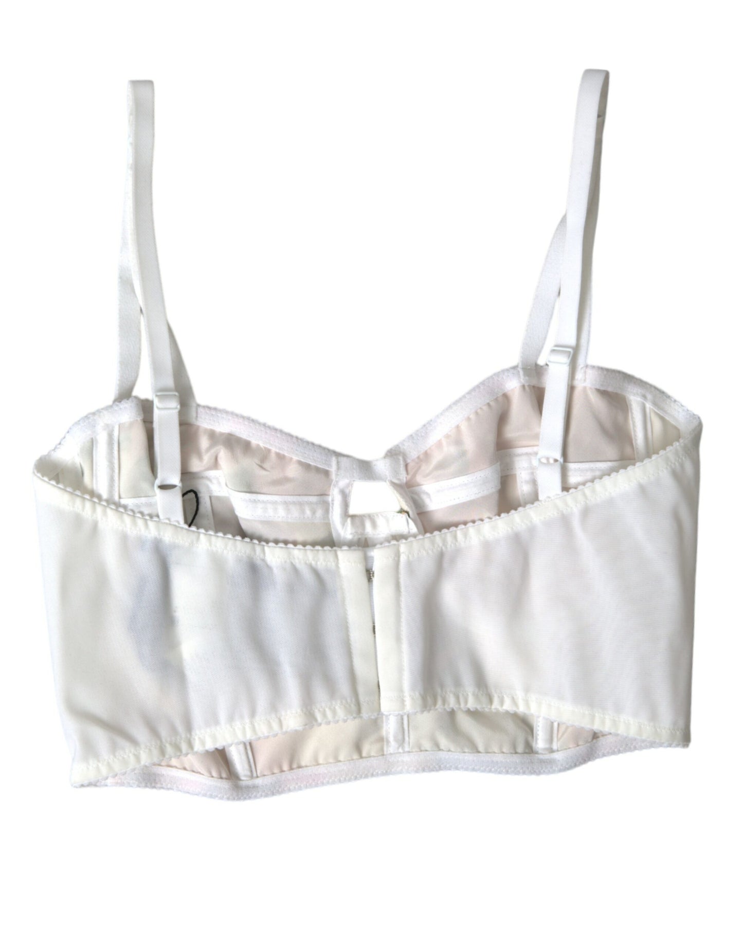 Top corto bustier in misto seta floreale