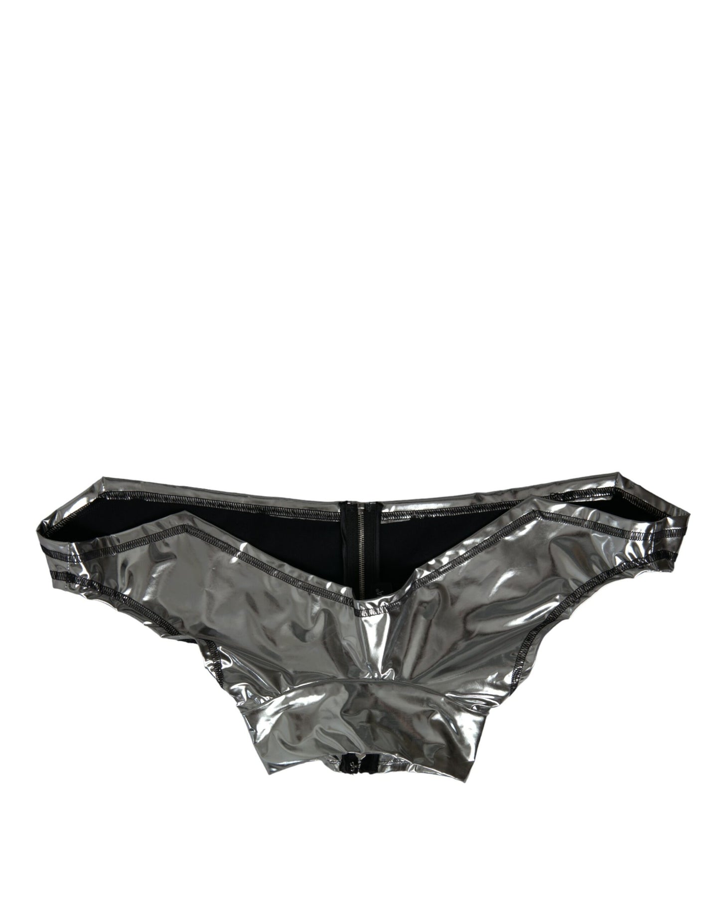 Top Elegance argento con chiusura a cerniera