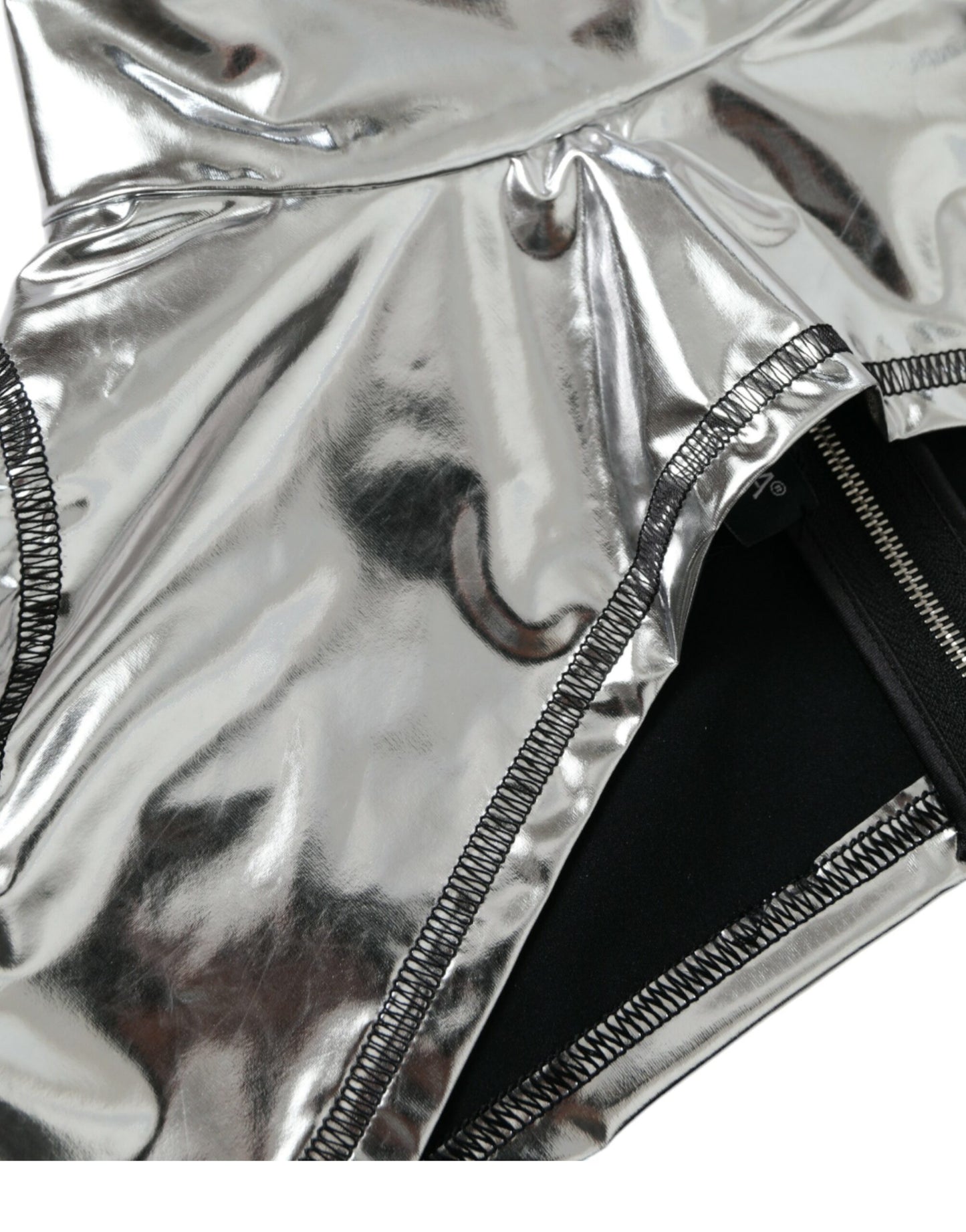 Top Elegance argento con chiusura a cerniera