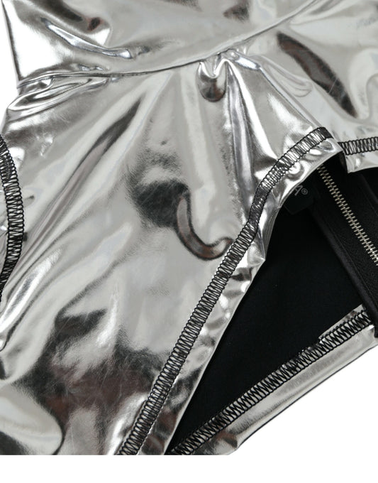 Top Elegance argento con chiusura a cerniera