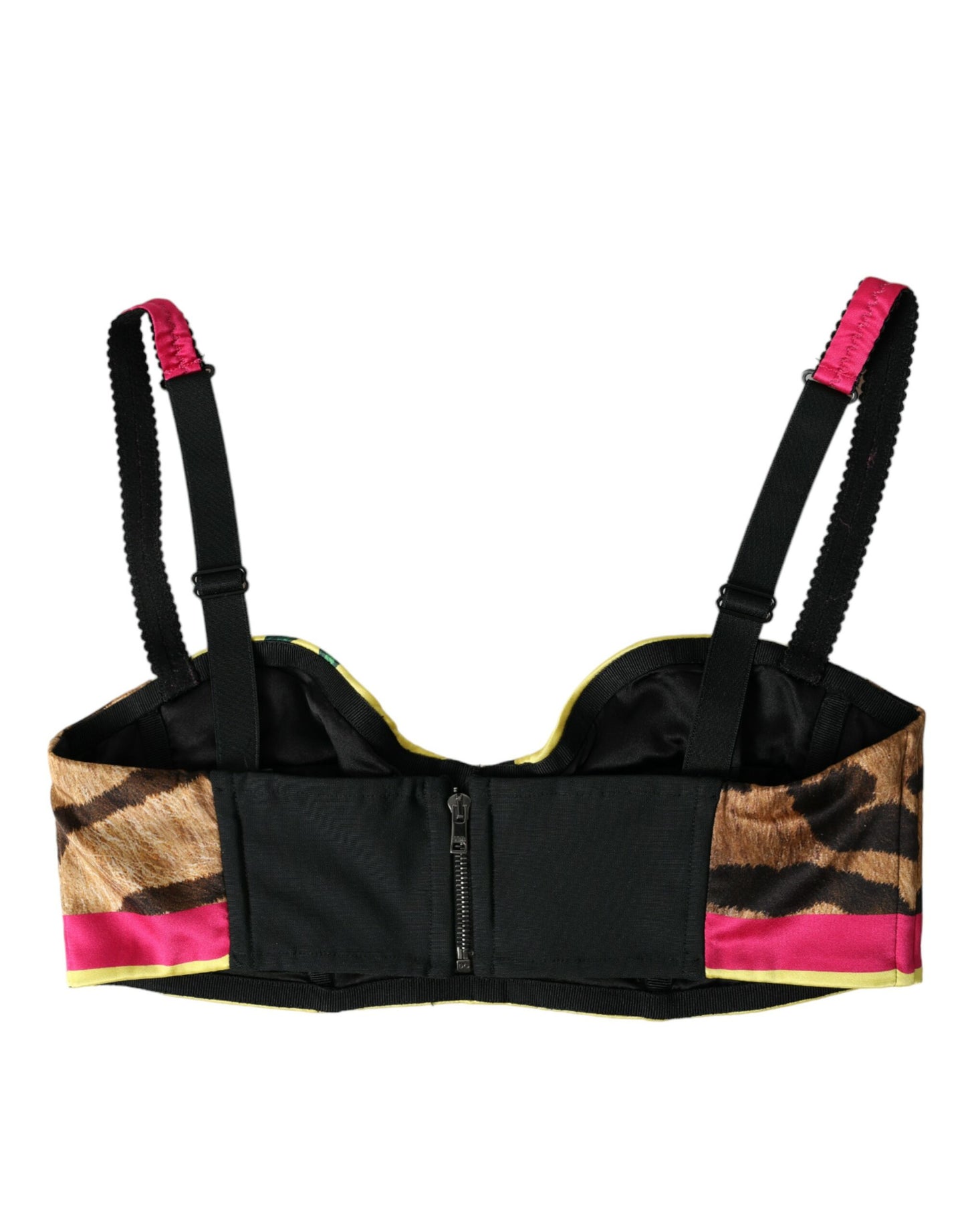 Top corto bustier in misto seta floreale