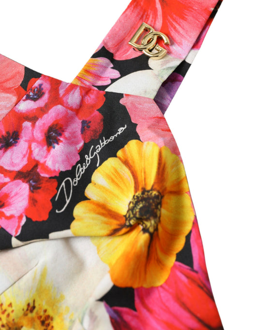 Top corto bustier floreale squisito