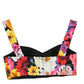 Top corto bustier floreale squisito