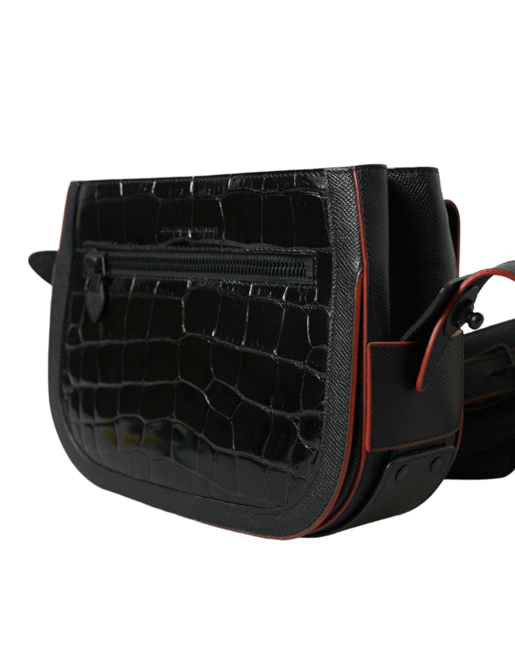 Elegante borsa per macchina fotografica in pelle esotica