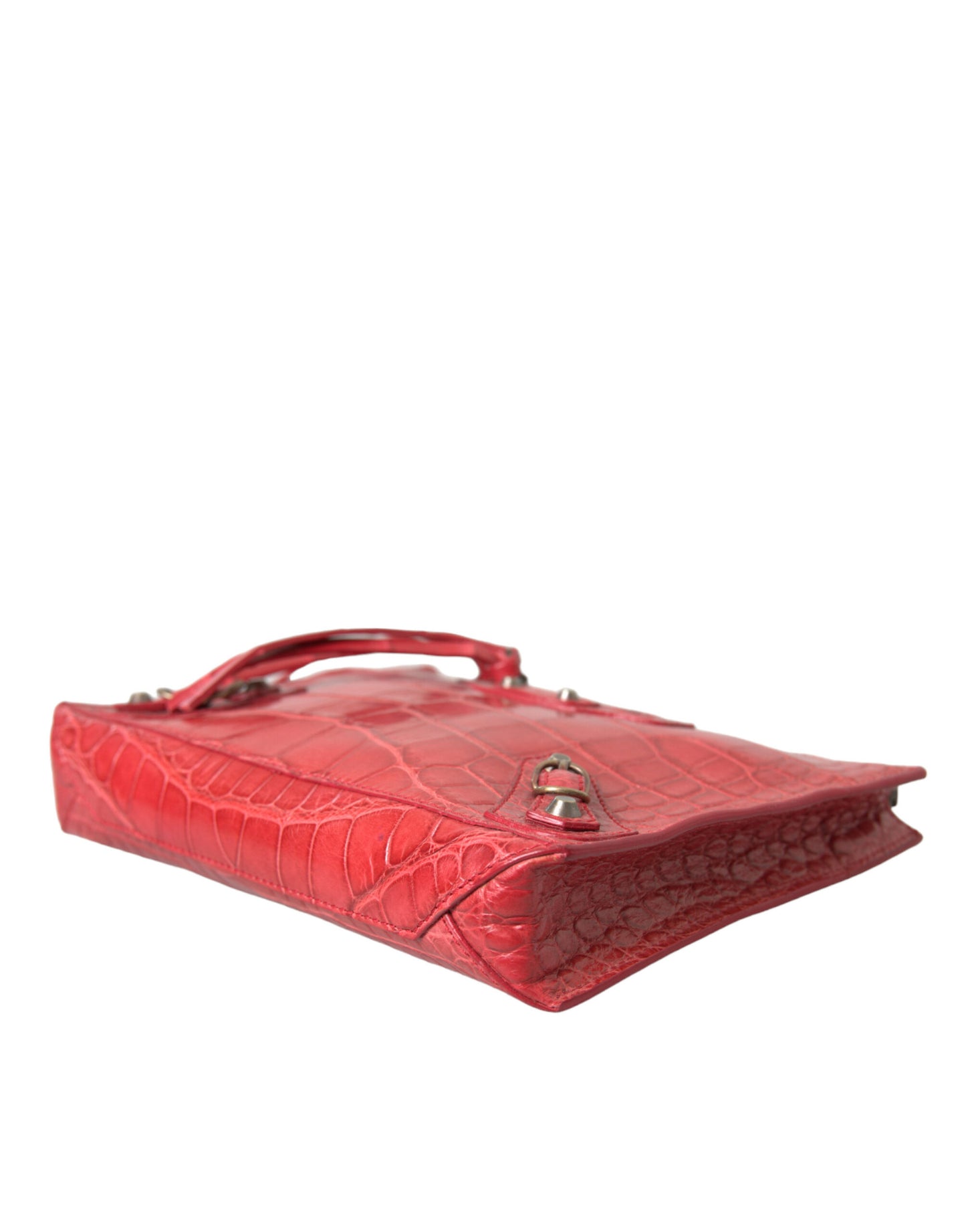 Exotische rote Clutch aus Alligatorleder