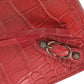 Exotic Red Alligator Leather Clutch