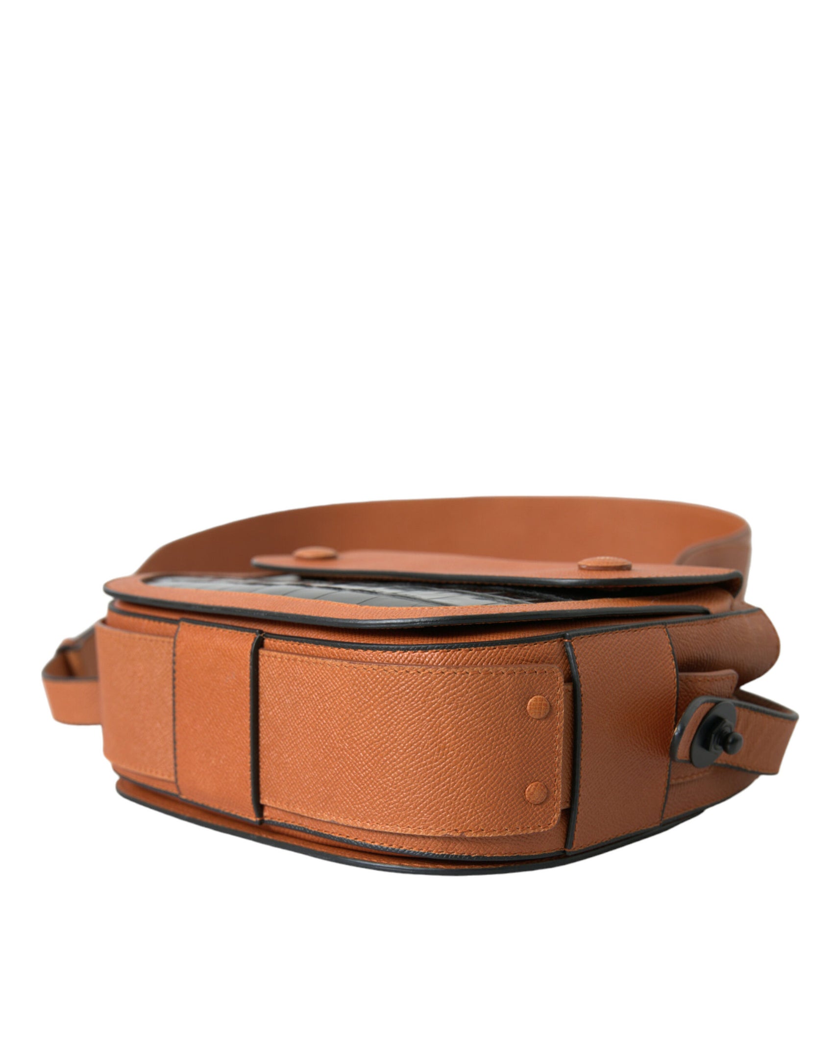 Elegante borsa per macchina fotografica in pelle di coccodrillo