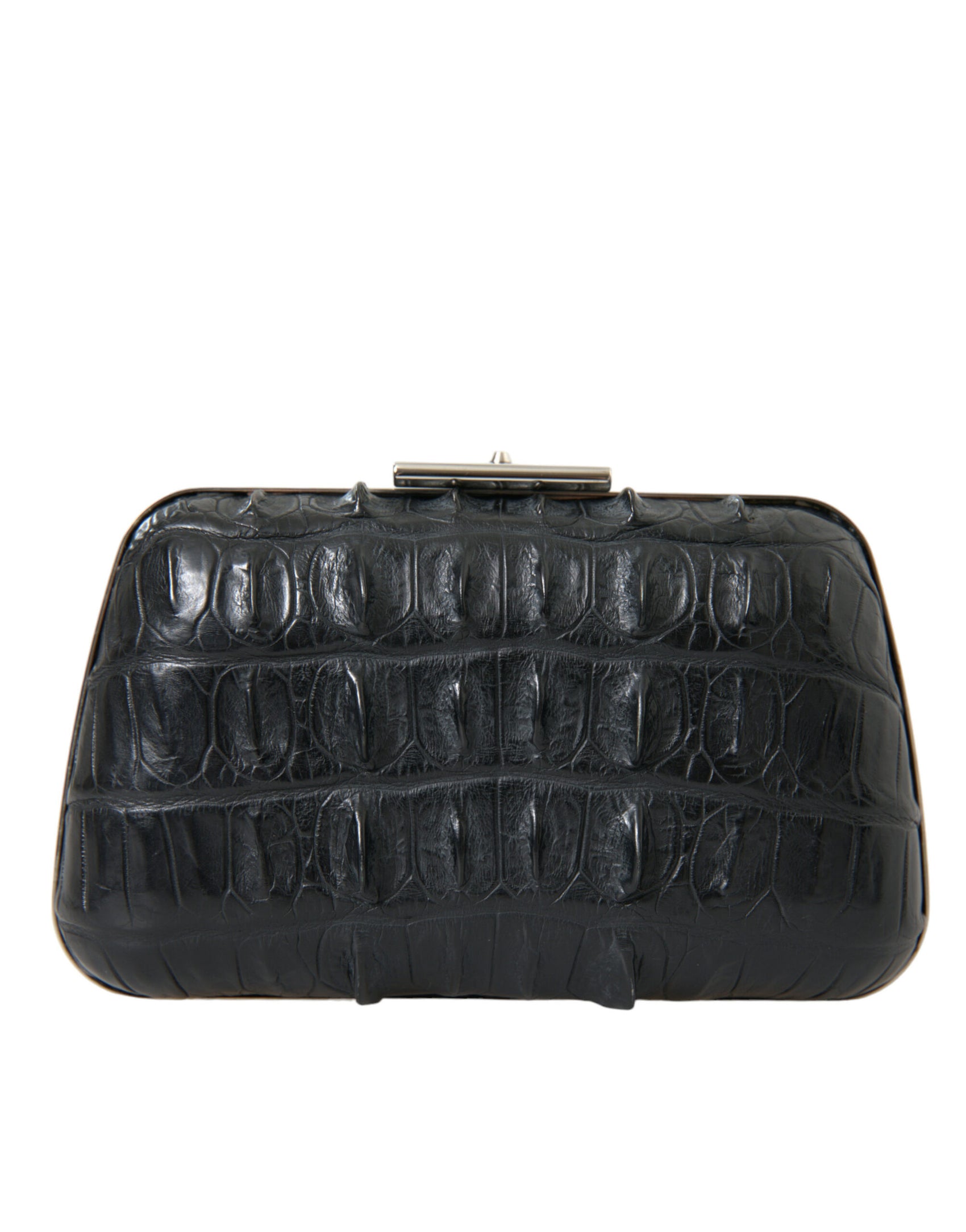 Elegante pochette da sera in pelle di coccodrillo