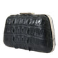 Elegant Crocodile Leather Evening Clutch