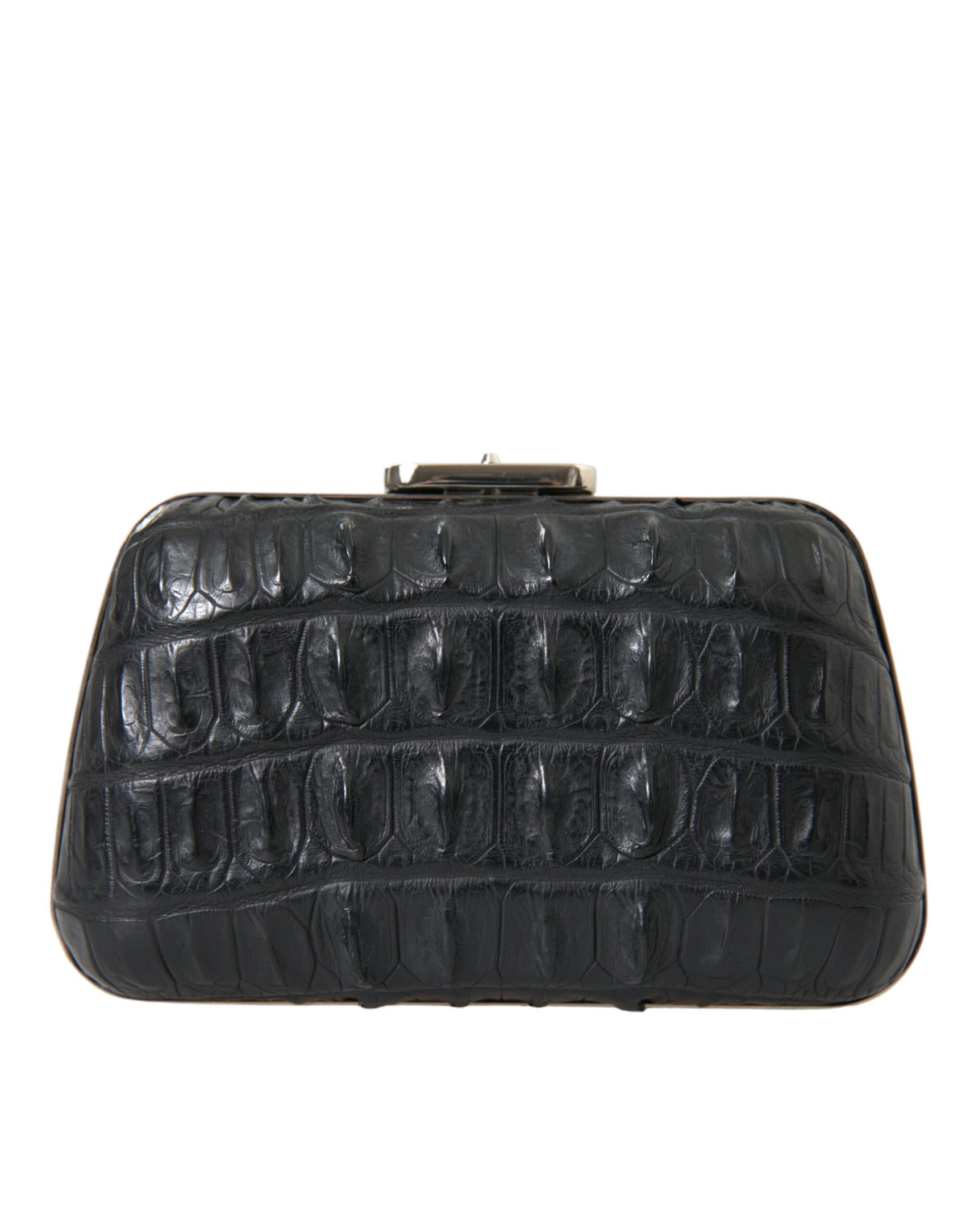 Elegante pochette da sera in pelle di coccodrillo