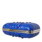 Electric Blue Crocodile Skin Clutch