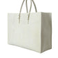 Chic Python Leather Tote in White & Yellow