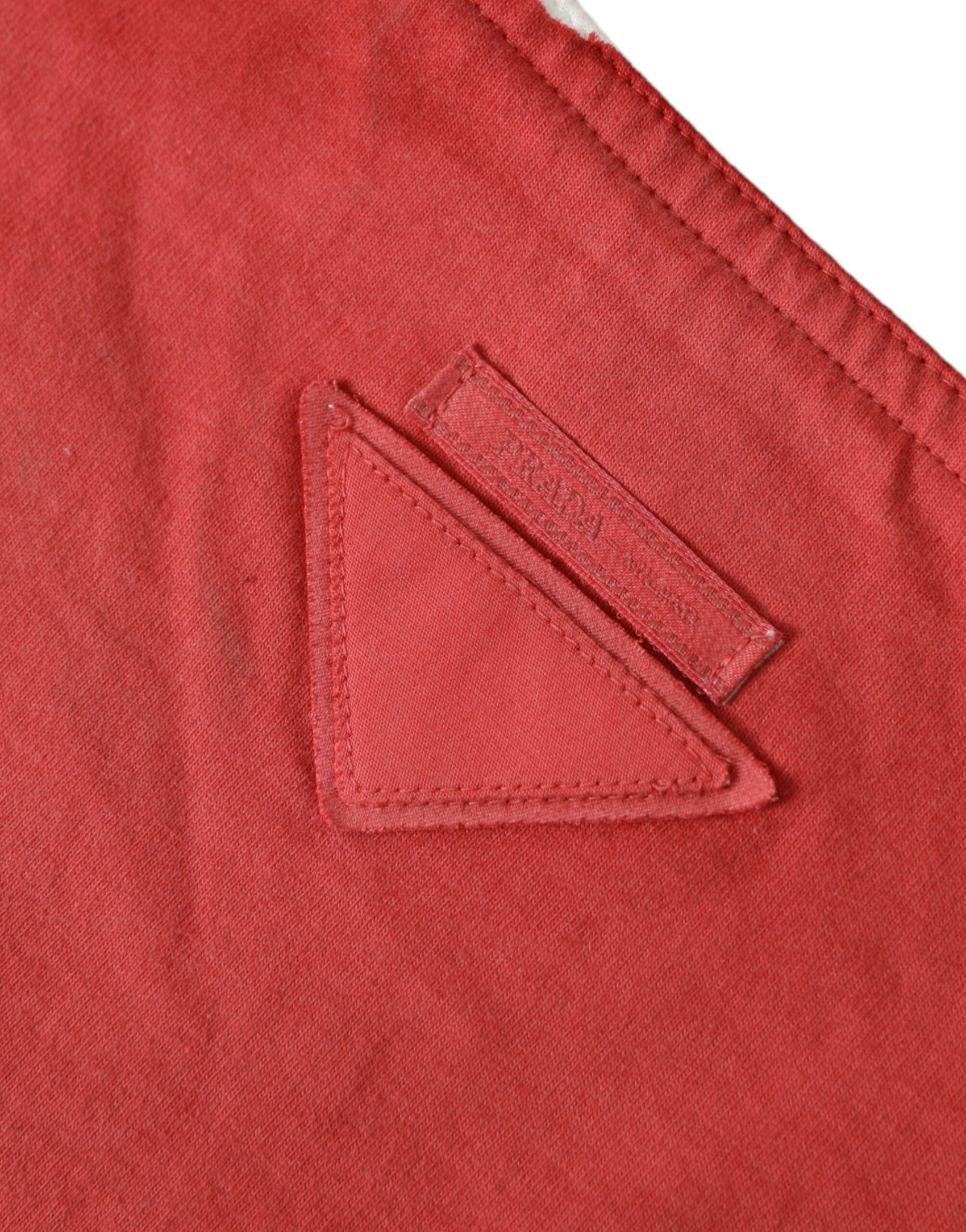 Borsa tote in tessuto rosso e bianco chic