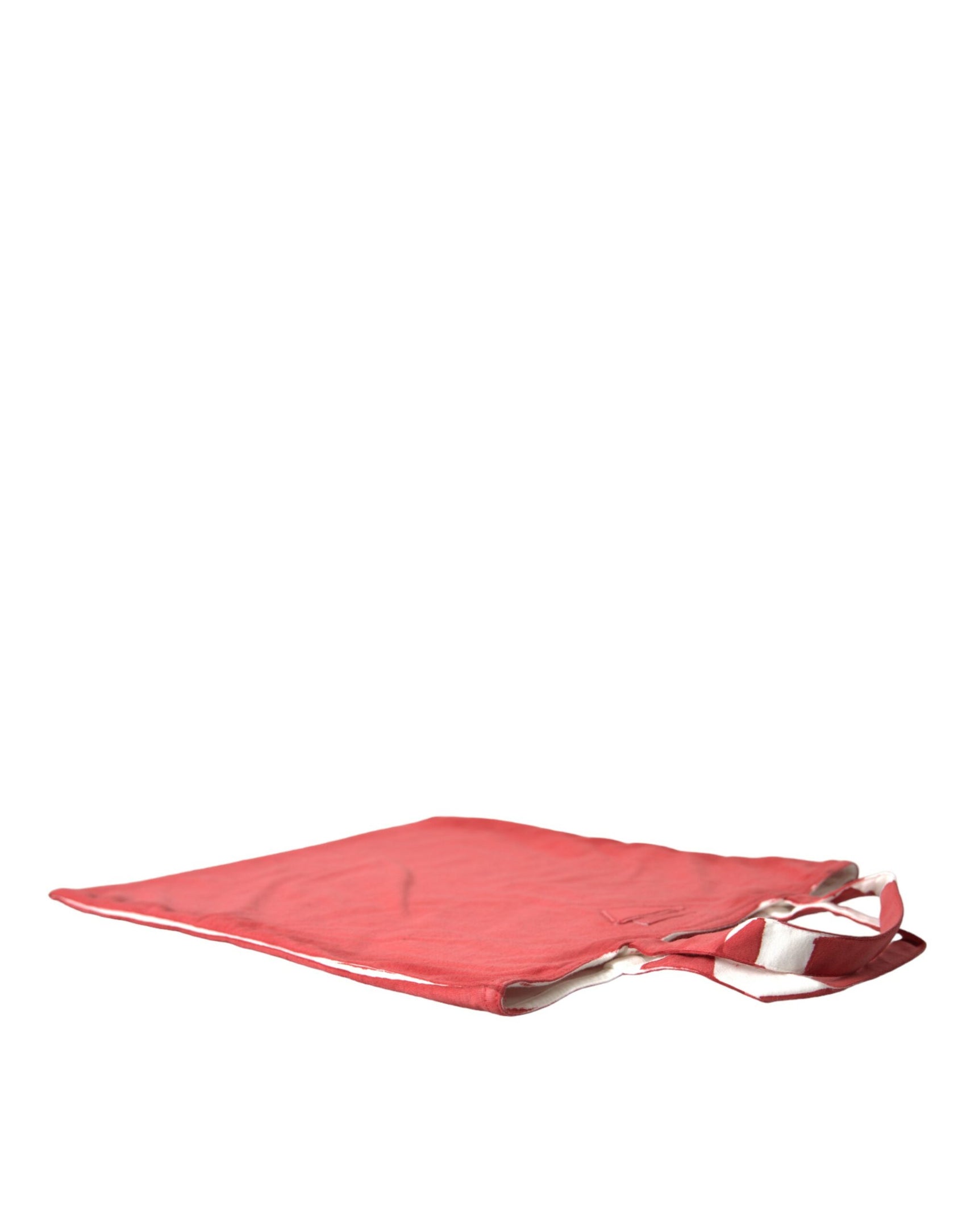 Borsa tote in tessuto rosso e bianco chic