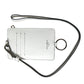 White Calf Leather Lanyard Logo Card Holder Wallet